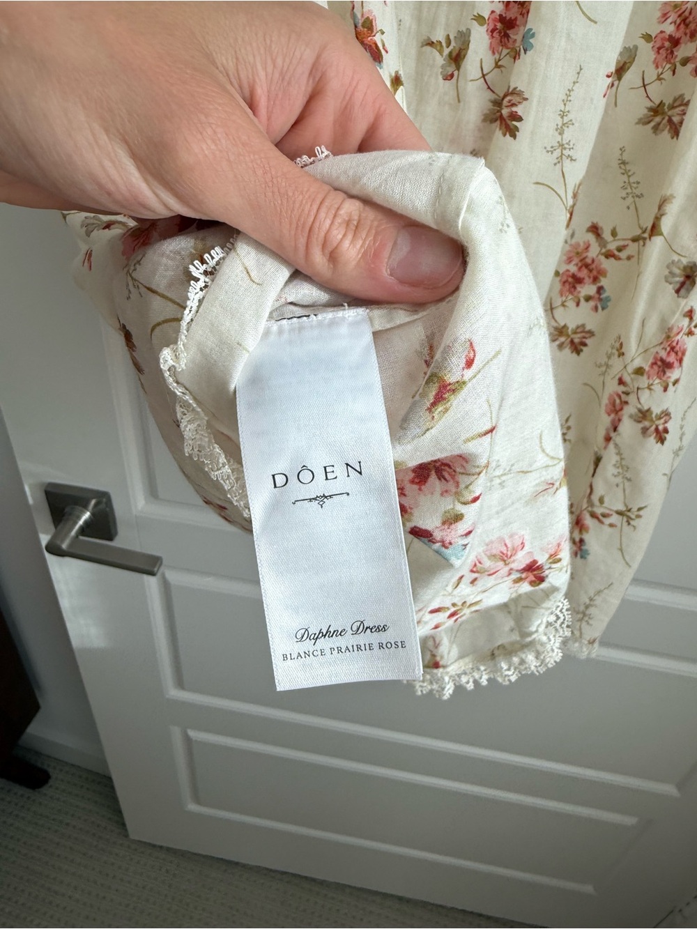DAPHNE DRESS IN BLANC PRAIRIE ROSE - Size L - Picture 5 of 5